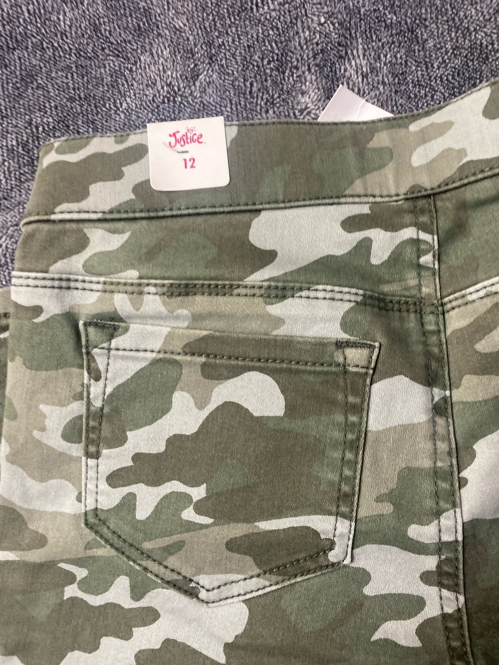 NWT Justice Girls Camo Cargo Jeggings – Size 12 - Picture 6 of 8